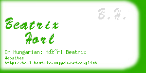beatrix horl business card